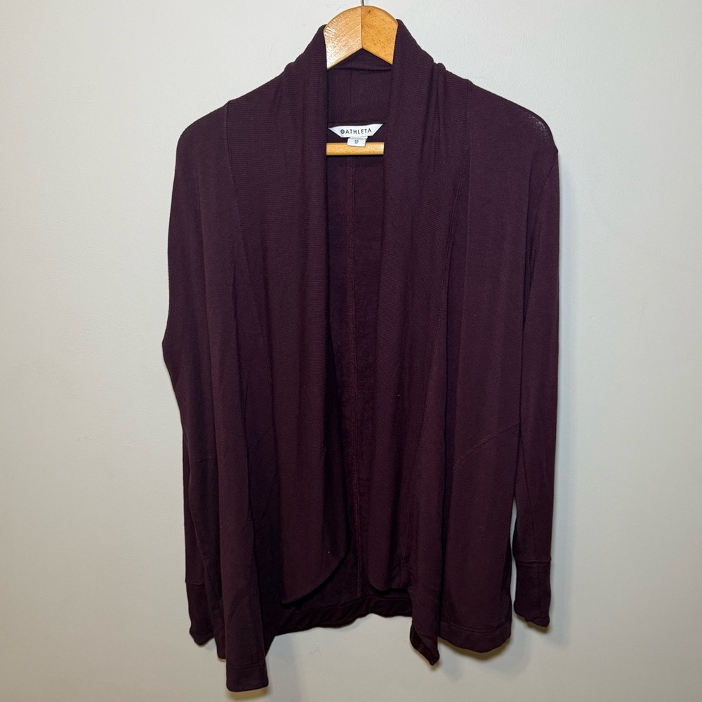 Athleta Women’s Dark Purple Open Front Cardigan | XS